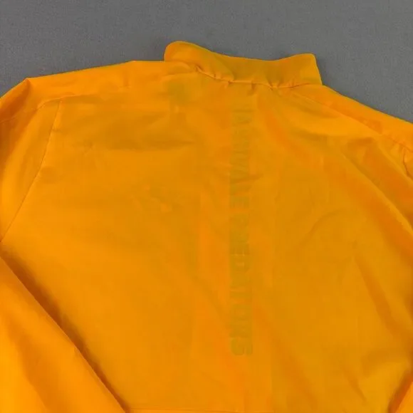 Nashville Predators Jacket Mens Medium Yellow Adidas Windbreaker Lightweight NHL - Picture 11 of 12